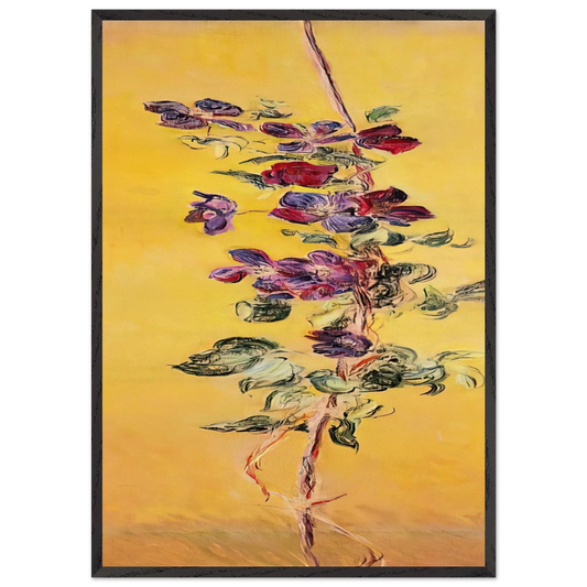 Cobeas - claude monet 70x100 cm / 28x40 inches Framed Art Print – Black Wooden Frame