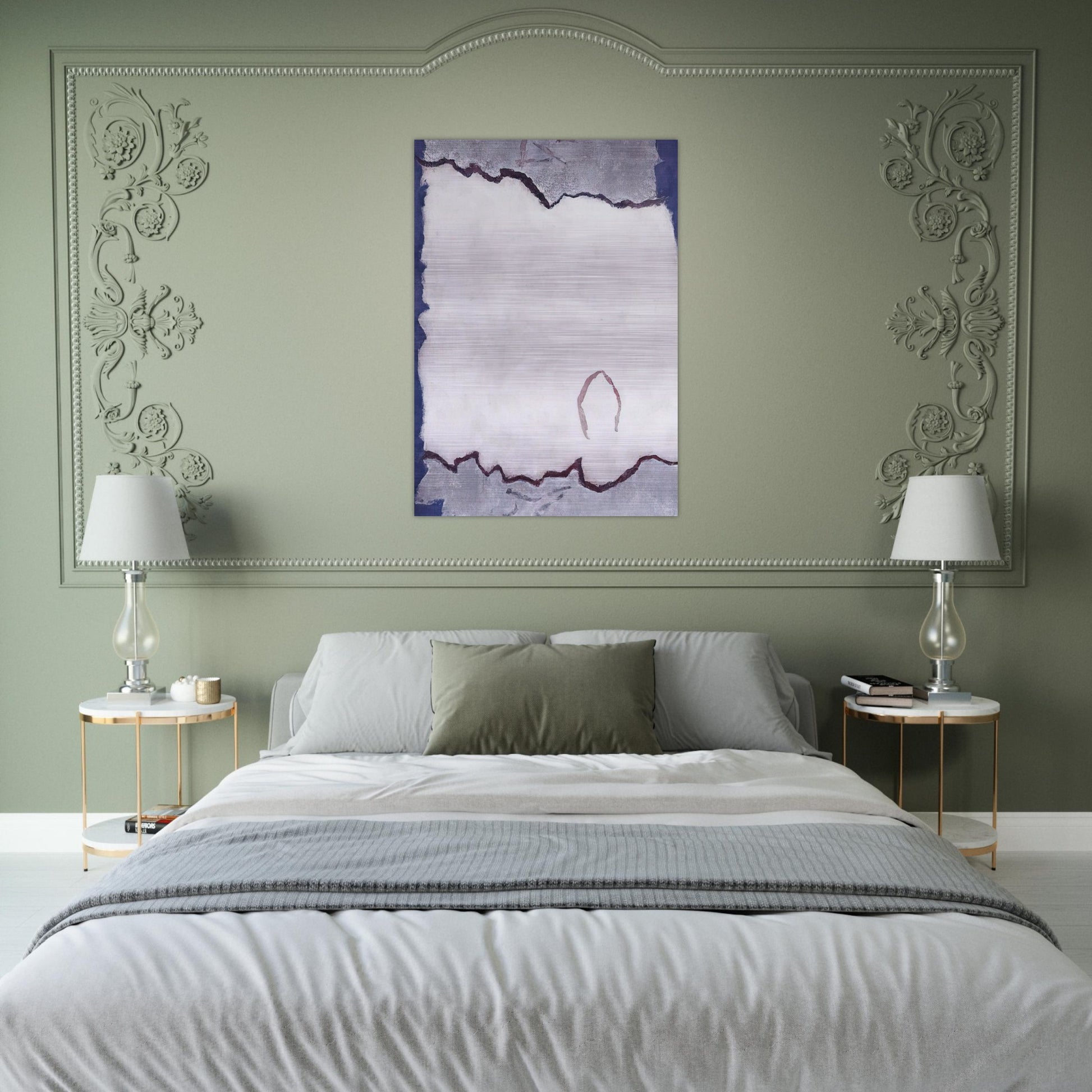 Edge of White Dawn #1 - 1982 - Theodoros Stamos Brushed Aluminum Print - 70x100 cm / 28x40 inches | Theodoros Stamos Aluminum Print | Theodoros Stamos Prints