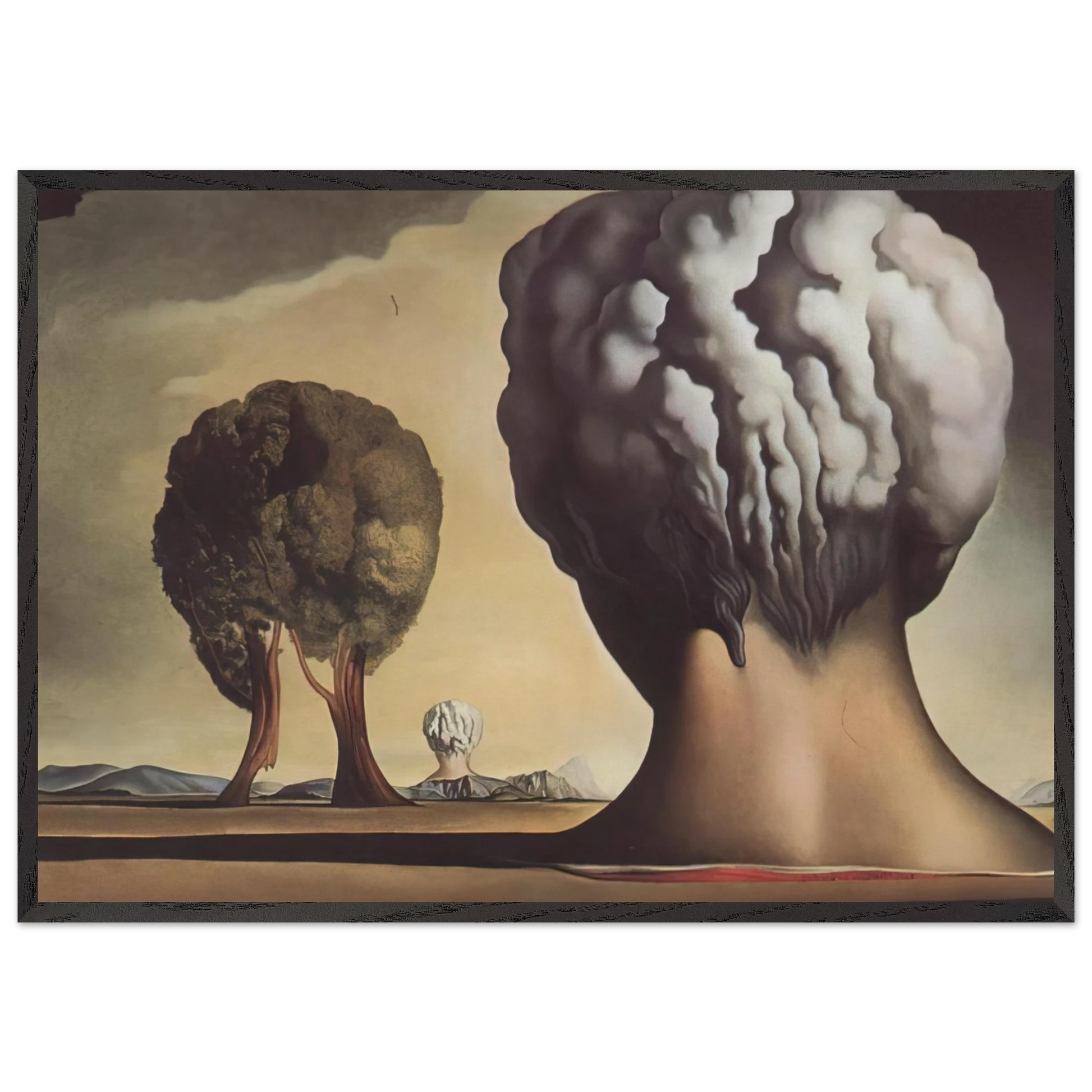 HREE SPHINXES OF BIKINI - Salvador Dali Framed Art Print – Black Wooden Frame - Default Title - -Framed Art Print