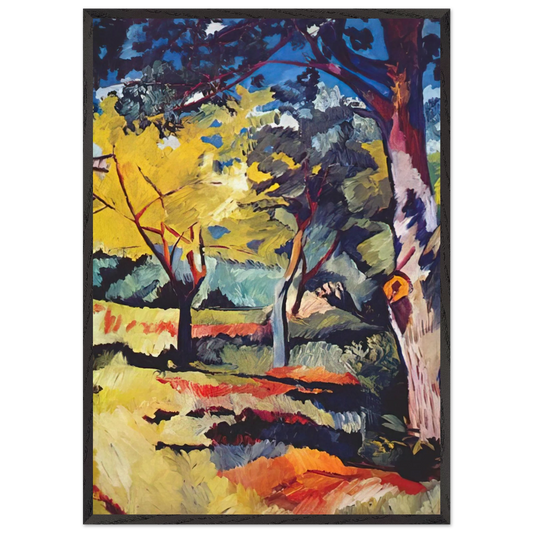 Landscape at Ladyzhino - 1908 - Natalia Goncharova Framed Art Print – Black Wooden Frame - Default Title - -Framed Art Print