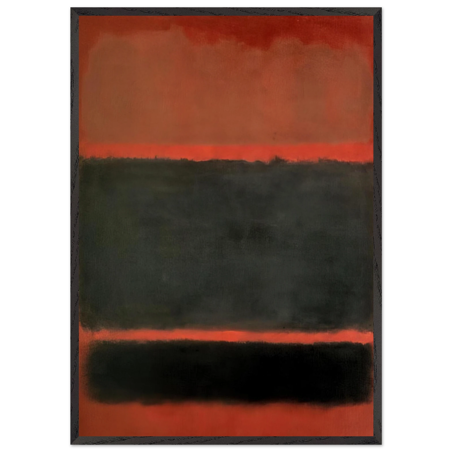 No20 - 1957 - Mark Rothko Framed Art Print – Black Wooden Frame - Default Title - -Framed Art Print