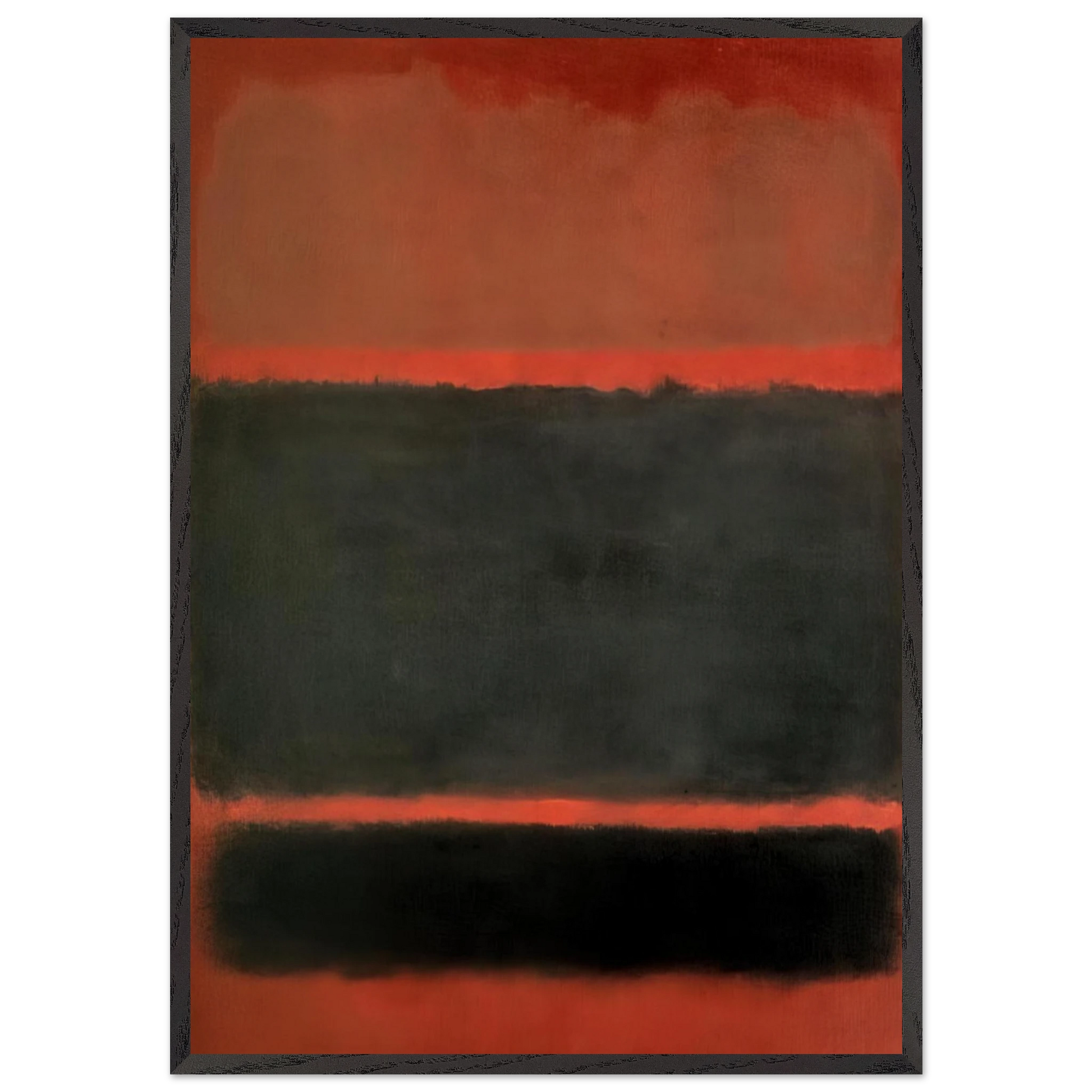 No20 - 1957 - Mark Rothko Framed Art Print – Black Wooden Frame - Default Title - -Framed Art Print