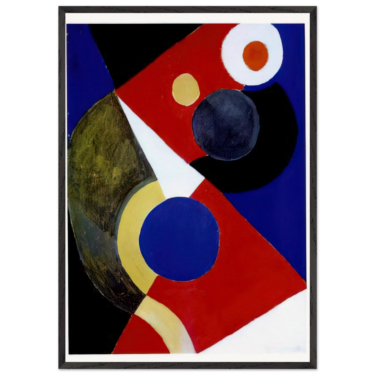 RHYTHM COLOUR 2 - Sonia Delaunay Framed Art Print – Black Wooden Frame - Default Title - -Framed Art Print