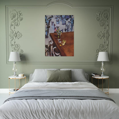 PANSIES ON A TABLE 1919 - Henri Matisse Brushed Aluminum Print - 70x100 cm / 28x40 inches | Henri Matisse Aluminum Print | Henri Matisse Prints