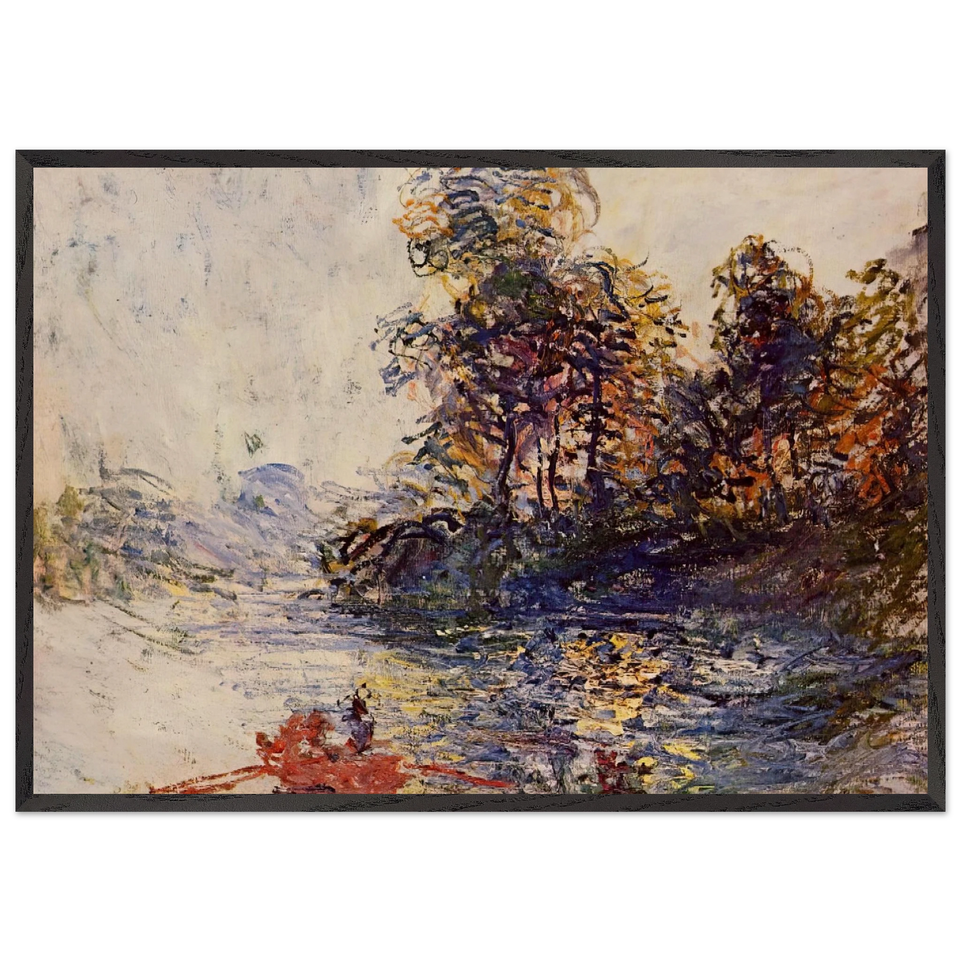 THE RIVER N2 - claude monet Framed Art Print – Black Wooden Frame - Default Title - -Framed Art Print
