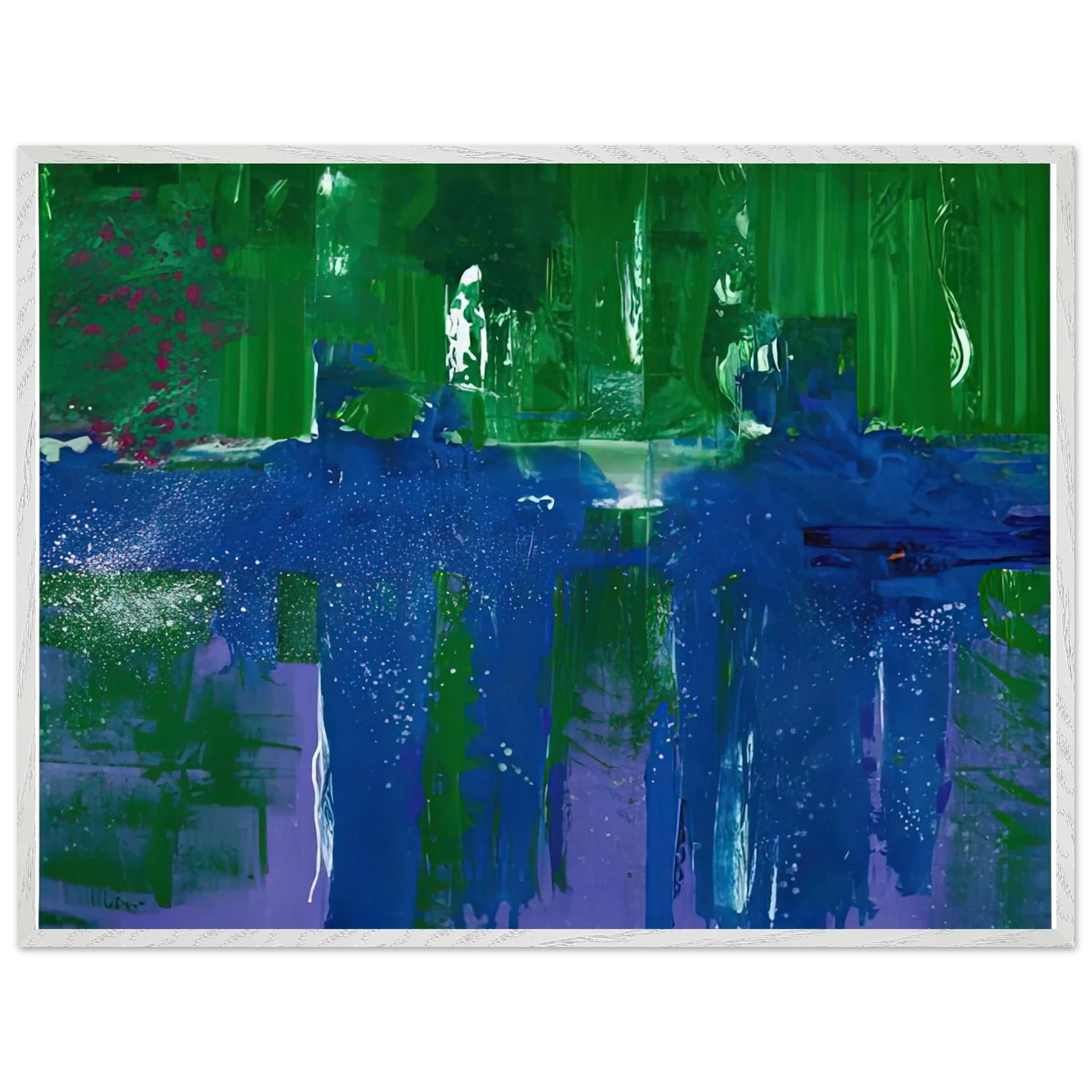 Helen Frankenthaler - Grotto, 1990- Wall Art - 30x40 cm / 12x16 inches - Premium Wooden Framed Poster With Fine Art Paper - Black frame