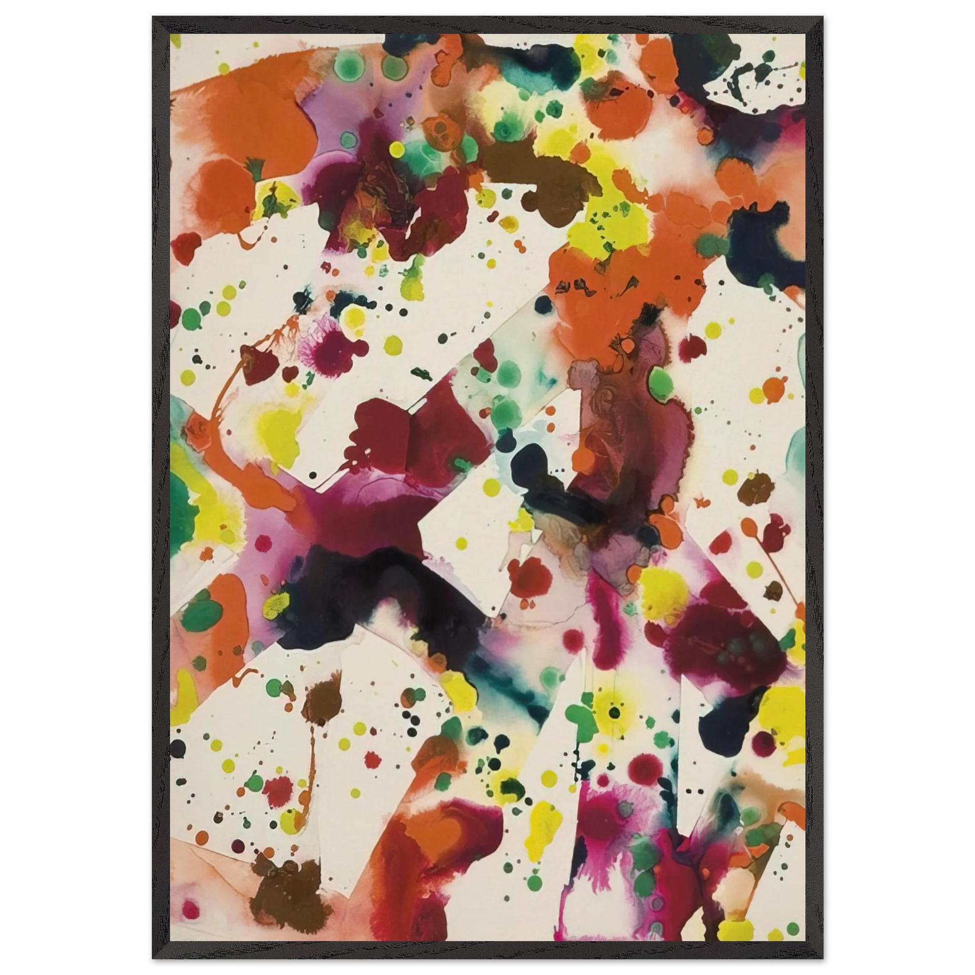 Untitled  SF72-027  - Sam Francis Framed Art Print – Black Wooden Frame - Default Title - -Framed Art Print