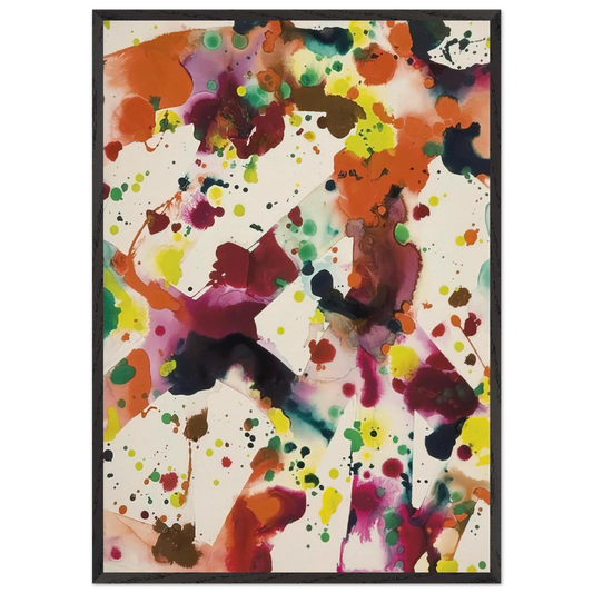 Untitled  SF72-027  - Sam Francis 70x100 cm / 28x40 inches Framed Art Print – Black Wooden Frame