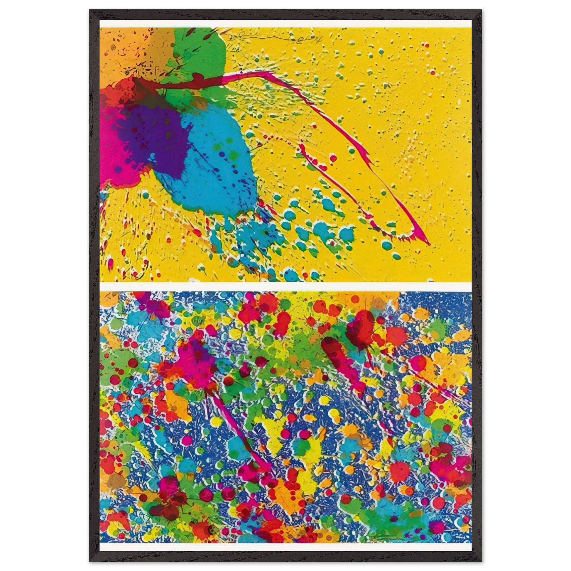 Morning Series - 1974 - Walasse Ting Framed Art Print – Black Wooden Frame - Default Title - -Framed Art Print