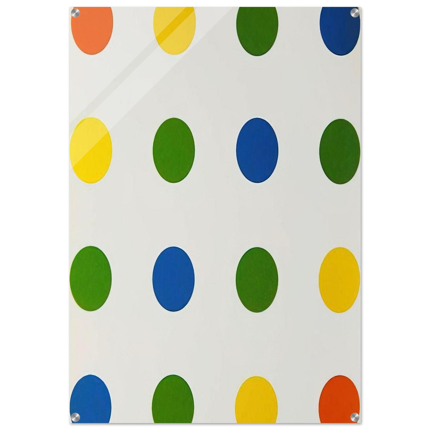 Bleu-Vert-Jaune-Orange - 1954 - Francois Morellet Acrylic Print - 70x100 cm / 28x40″ inches | Francois Morellet Wall Art | Francois Morellet Prints