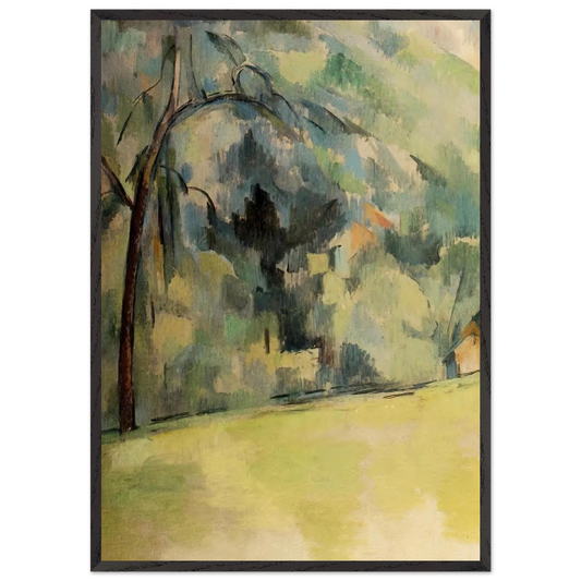 Morning in Provence - Paul Cezanne 70x100 cm / 28x40 inches Framed Art Print – Black Wooden Frame