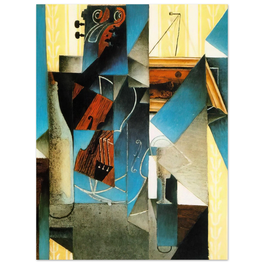Juan Gris - VIOLIN AND PRINT 1913 Fine Art Poster - Default Title