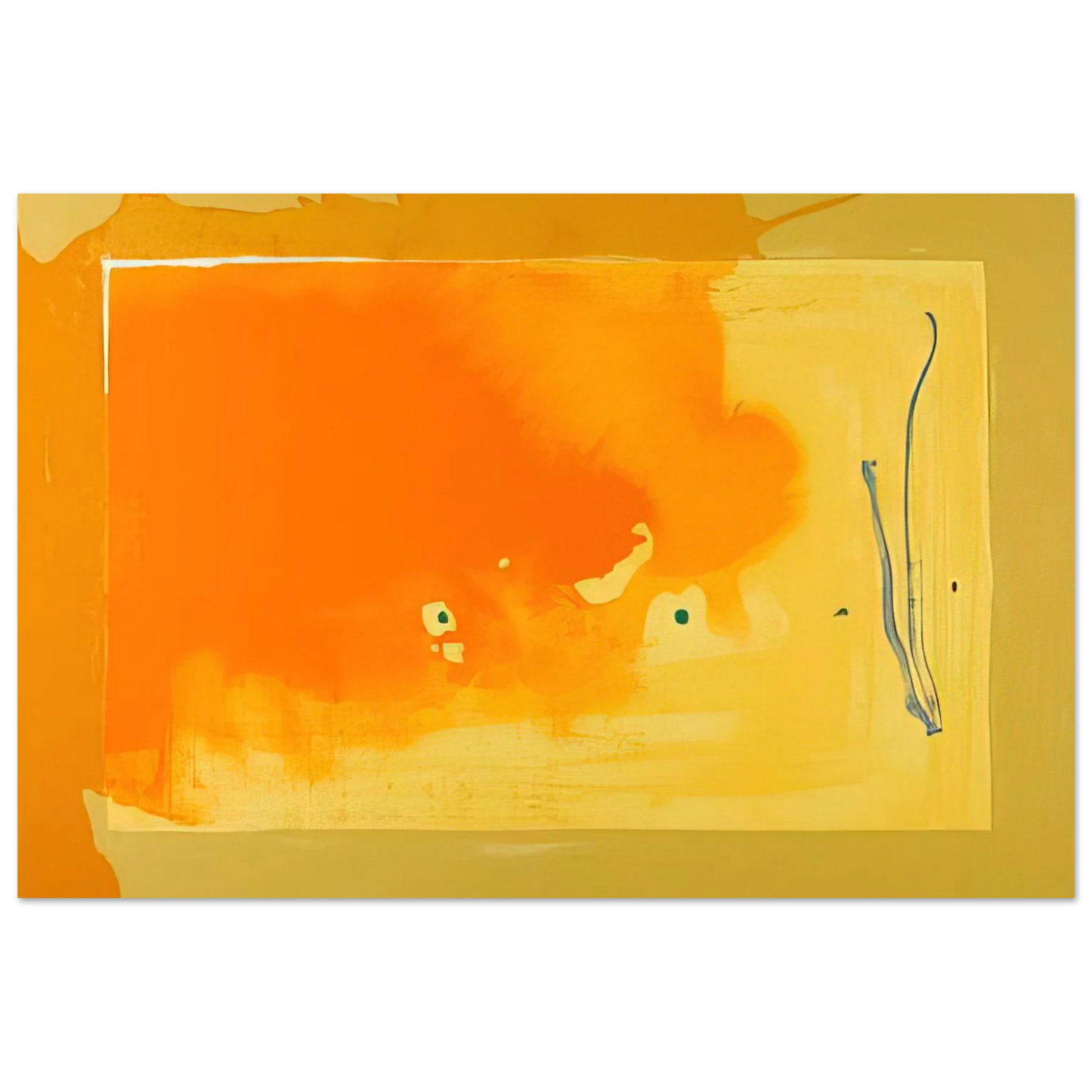 Helen Frankenthaler - Bilbao - 1998 Wall art - 30x45 cm / 12x18 inches - Premium Wooden Framed Poster With Fine Art Paper - Wood frame