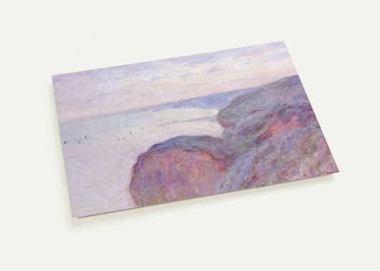 Cliff near Dieppe, Overcast Skies By claude monet Pack of 10 Post Cards | claude monet Post Cards | A6 (10.5 x 14.8 cm) - 4.1 x 5.8 inches