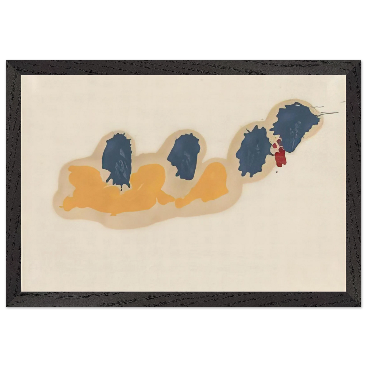 Helen Frankenthaler - April IV - 1960 Wall art - 20x25 cm / 8x10 inches - Premium Wooden Framed Poster With Fine Art Paper - White frame