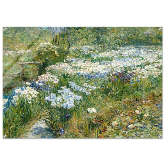 The Water Garden - Childe Hassam Acrylic Print - 70x100 cm / 28x40″ inches