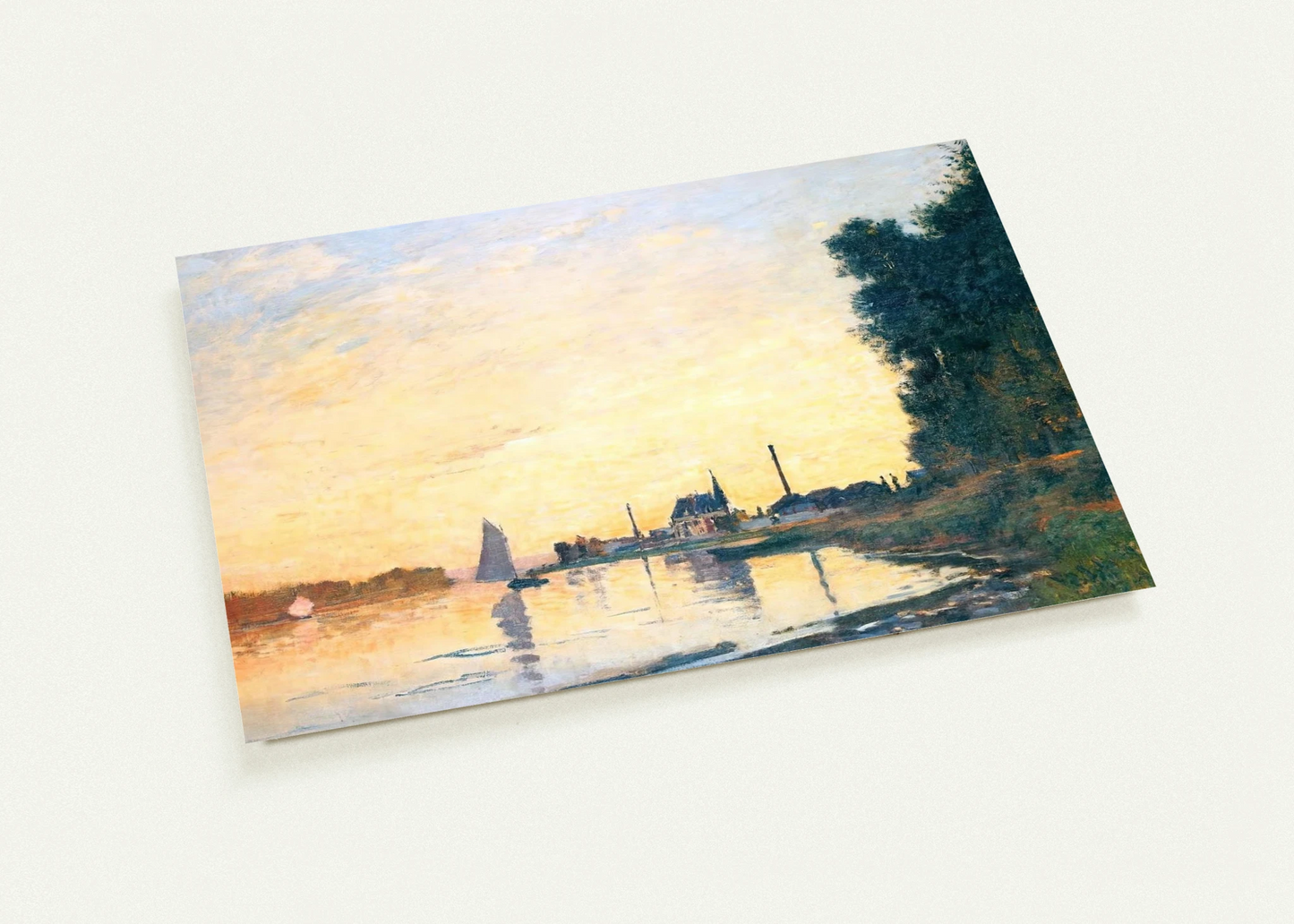 Argenteuil, Late Afternoon By claude monet Pack of 10 Post Cards | claude monet Post Cards | A6 (10.5 x 14.8 cm) - 4.1 x 5.8 inches