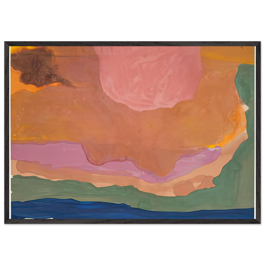 Flood 1967- - Helen Frankenthaler Framed Art Print – Black Wooden Frame - Default Title - -Framed Art Print