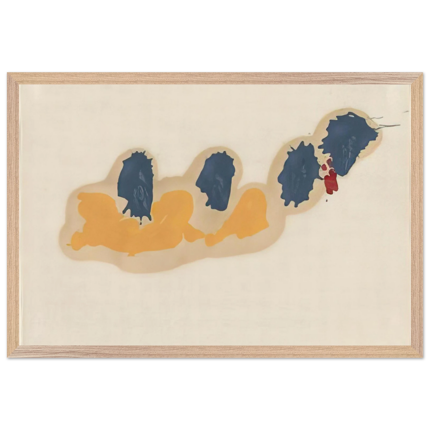 Helen Frankenthaler - April IV - 1960 Wall art - 30x45 cm / 12x18 inches - Premium Wooden Framed Poster With Fine Art Paper - Wood frame