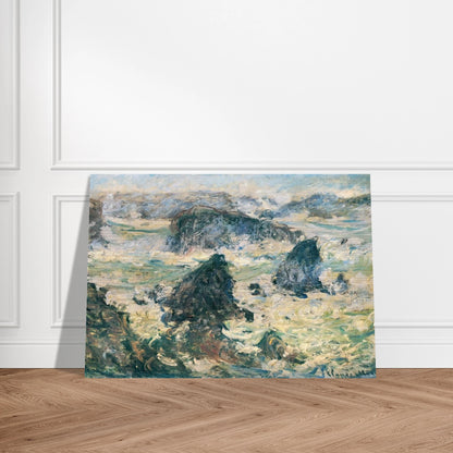 Storm on the Cote de Belle-Ile - claude monet Brushed Aluminum Print - 70x100 cm / 28x40 inches | claude monet Aluminum Print | claude monet Prints
