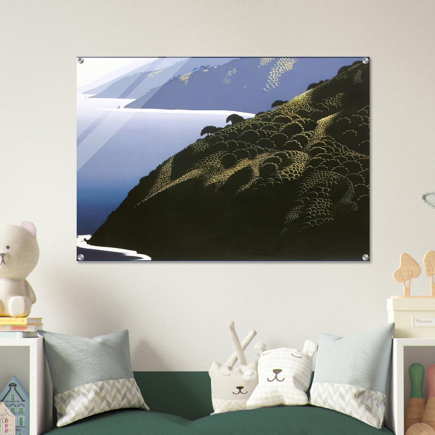 Big Sur Calm - Eyvind Earle Acrylic Print - 70x100 cm / 28x40″ inches | Eyvind Earle Wall Art | Eyvind Earle Prints