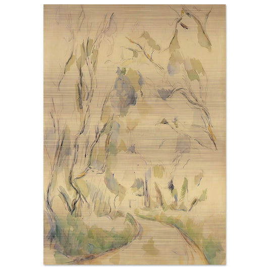 Well by the Winding Road in the Park of Chateau Noir - Paul Cézanne Brushed Aluminum Print - 70x100 cm / 28x40 inches | Paul Cézanne Aluminum Print | Paul Cézanne Prints