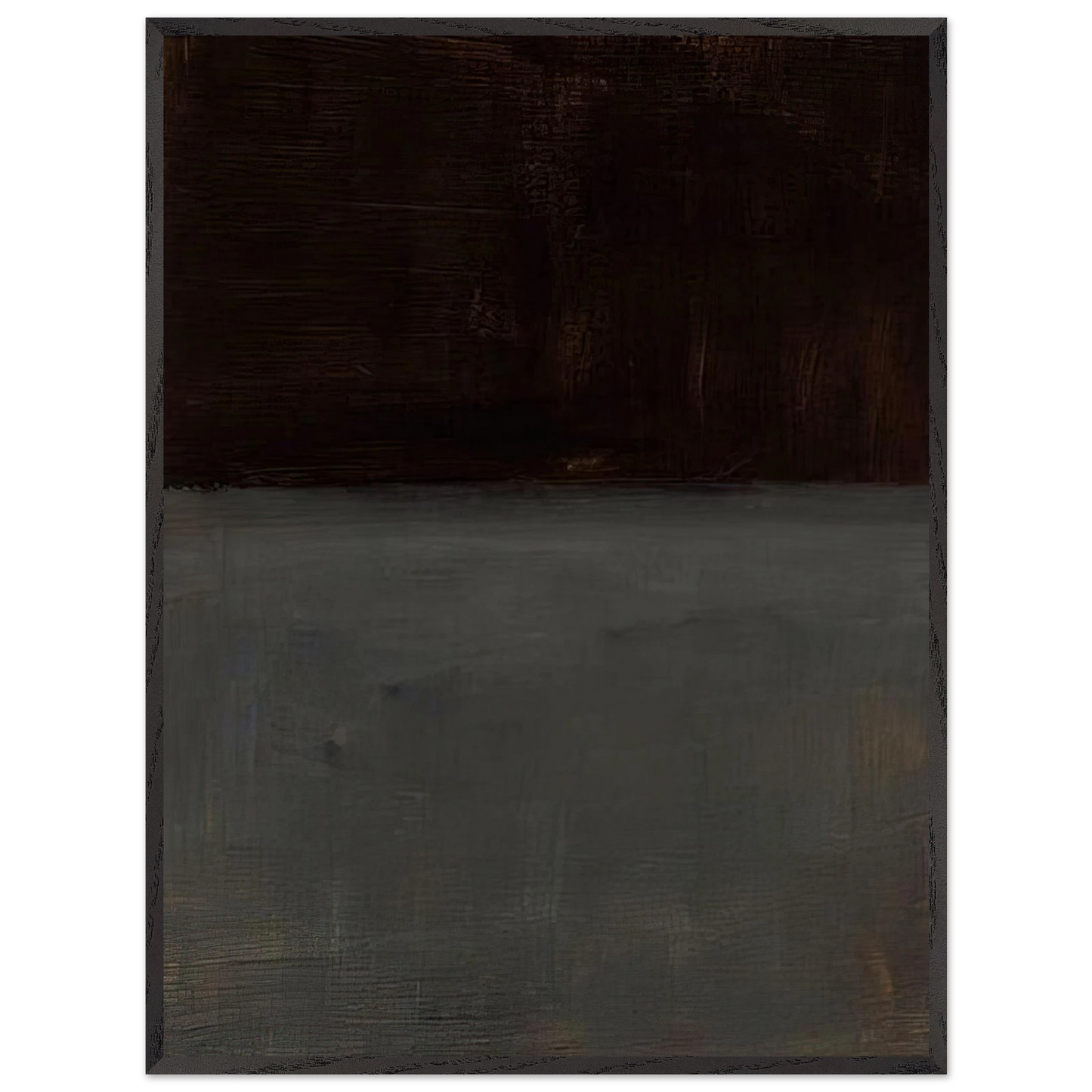 Mark Rothko - Untitled brown and gray - 1969 Wall Art - 21x29.7 cm / 8x12" - Premium Wooden Framed Poster With Fine Art Paper - White frame