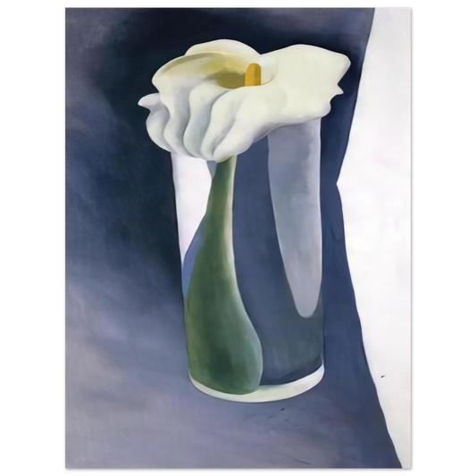Georgia O'Keeffe - Calla Lily in Tall Glass Fine Art Poster - 13x18 cm / 5x7 inches