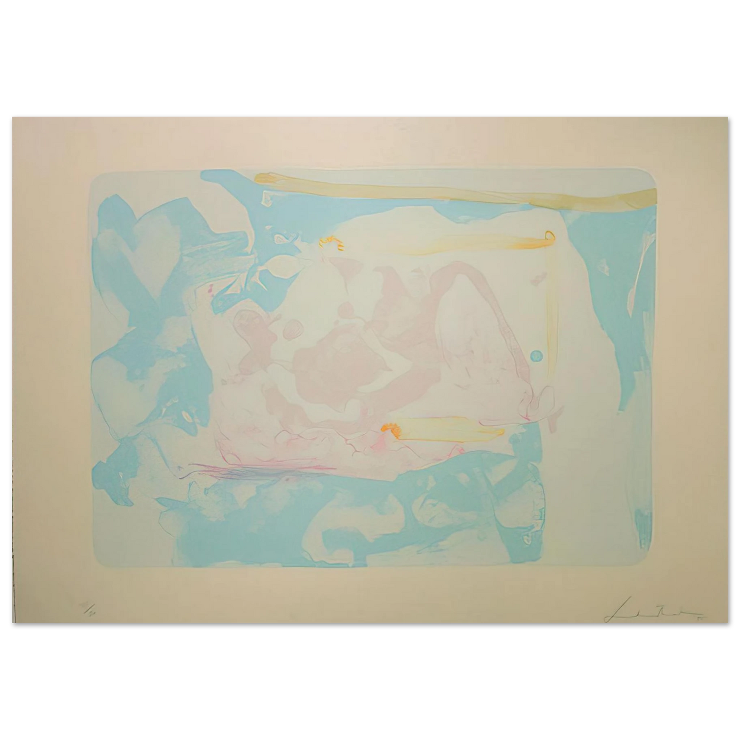 Helen Frankenthaler - Reflections III - 1995 Wall art - A2 (42 x 59.4  cm) - Fine Art Poster - -