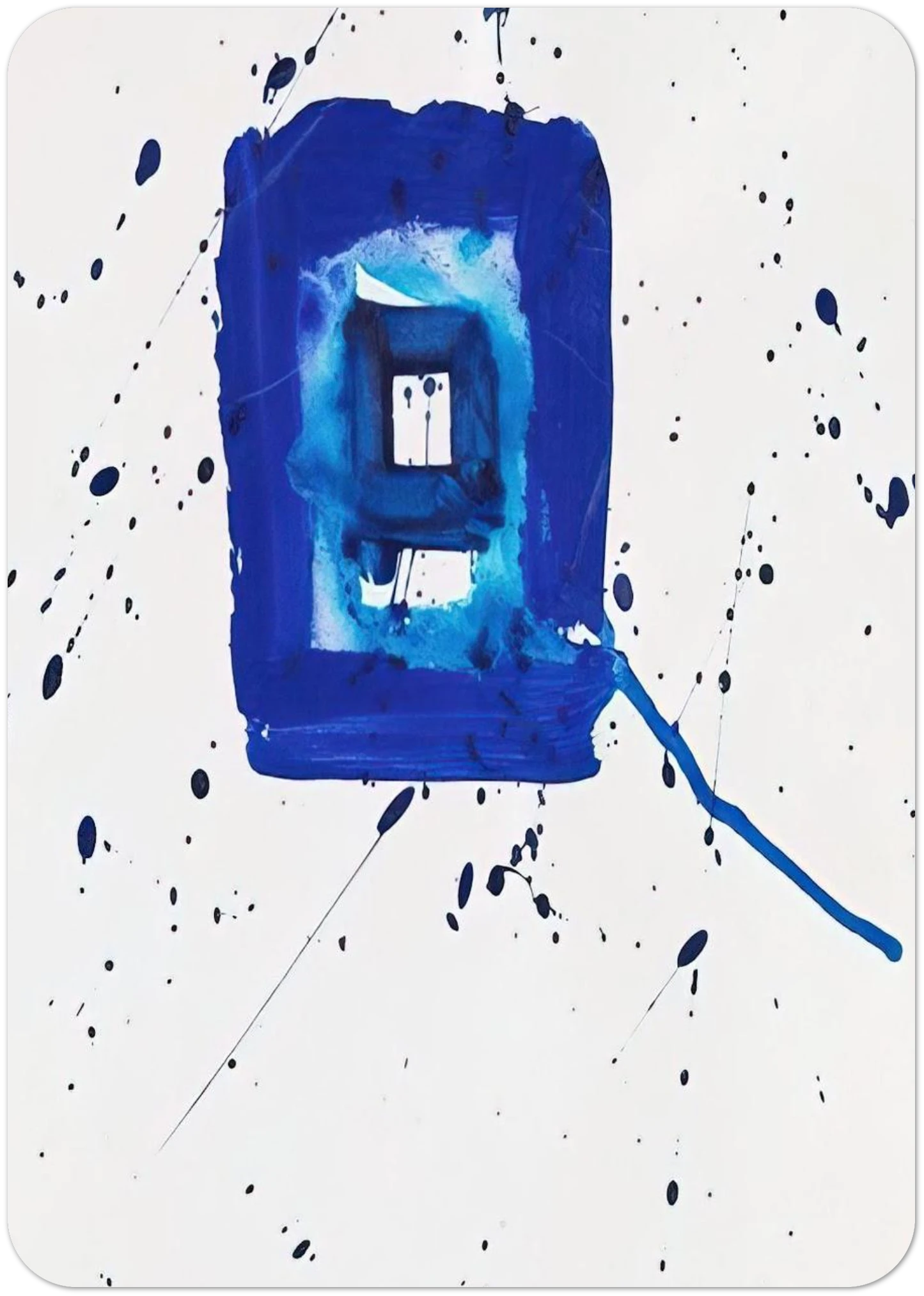 Blue Frame By Sam Francis Pack of 10 Post Cards | Sam Francis Post Cards | A6 (10.5 x 14.8 cm) - 4.1 x 5.8 inches