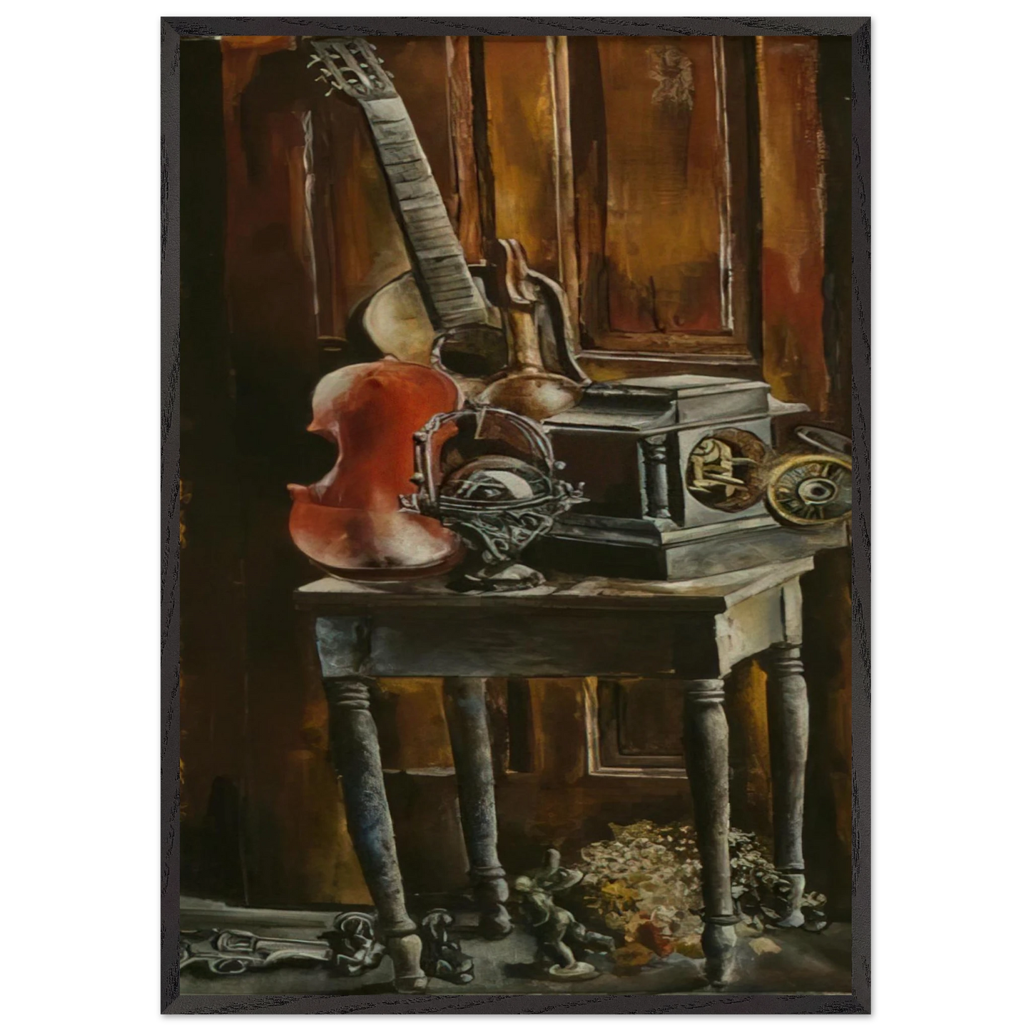 THIS ICHNOLITE OF MINE - Ivan Albright Framed Art Print – Black Wooden Frame - Default Title - -Framed Art Print