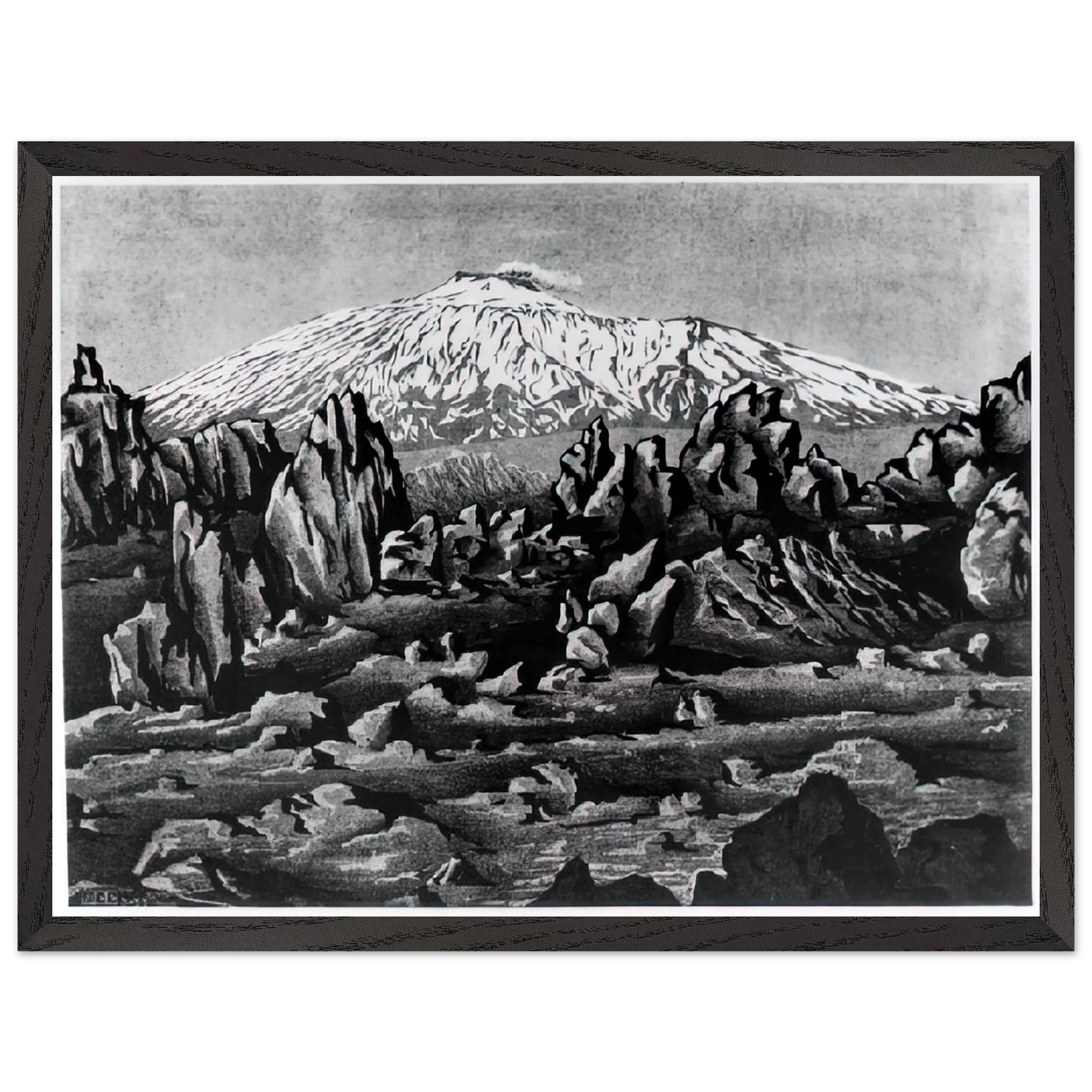 MC Escher - ESCHER (15) Wall Art - 60x80 cm / 24x32 inches - Premium Wooden Framed Poster With Fine Art Paper - Black frame