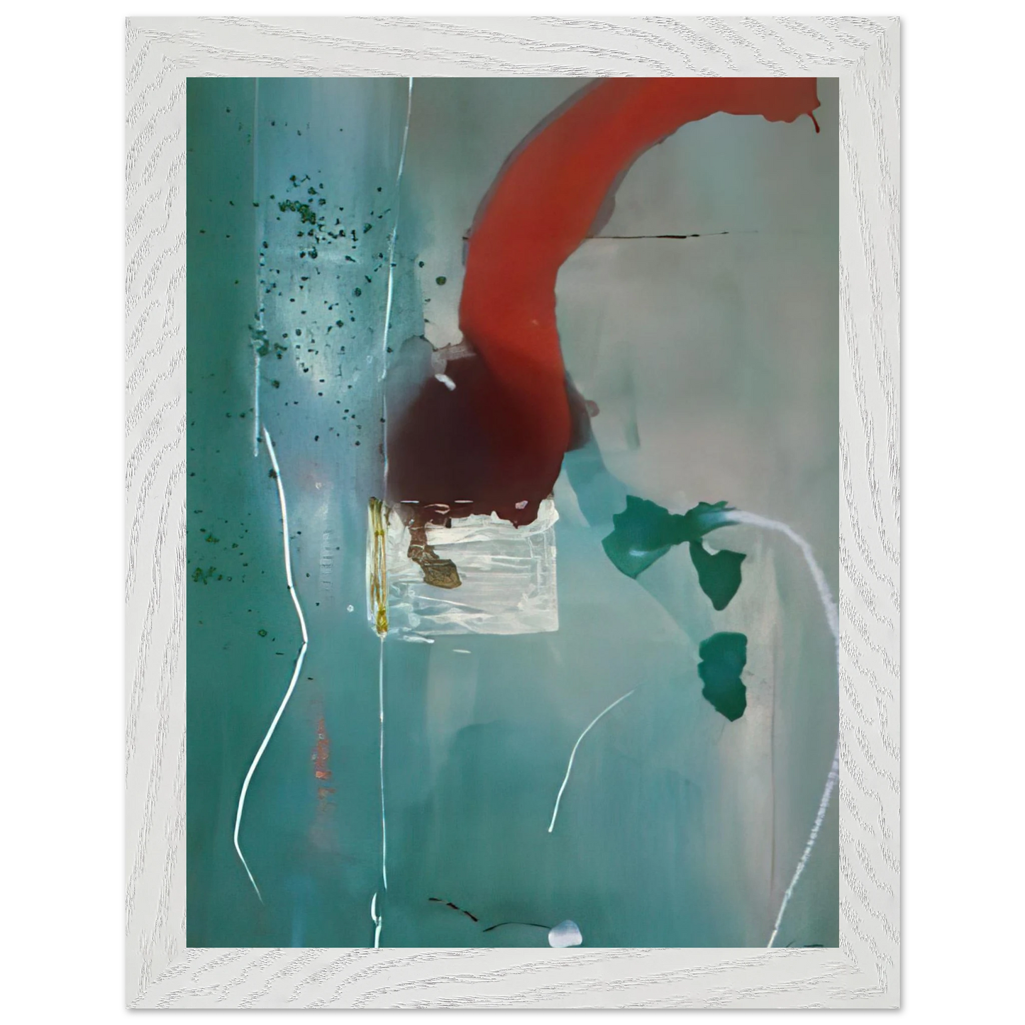Helen Frankenthaler - Square One - 1985 Wall art - 30x40 cm / 12x16 Inches - Premium Wooden Framed Poster With Fine Art Paper - Black frame