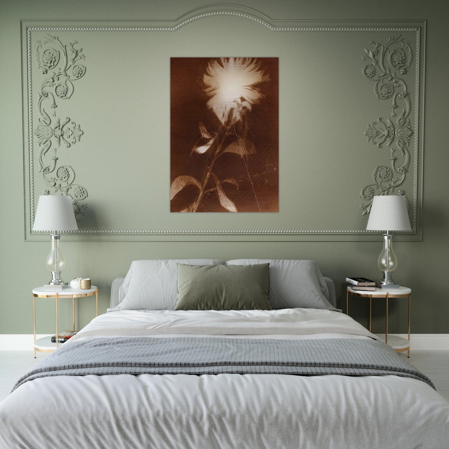 Untitled [flower] - Laszlo Moholy-Nagy Brushed Aluminum Print - 70x100 cm / 28x40 inches | Laszlo Moholy-Nagy Aluminum Print | Laszlo Moholy-Nagy Prints