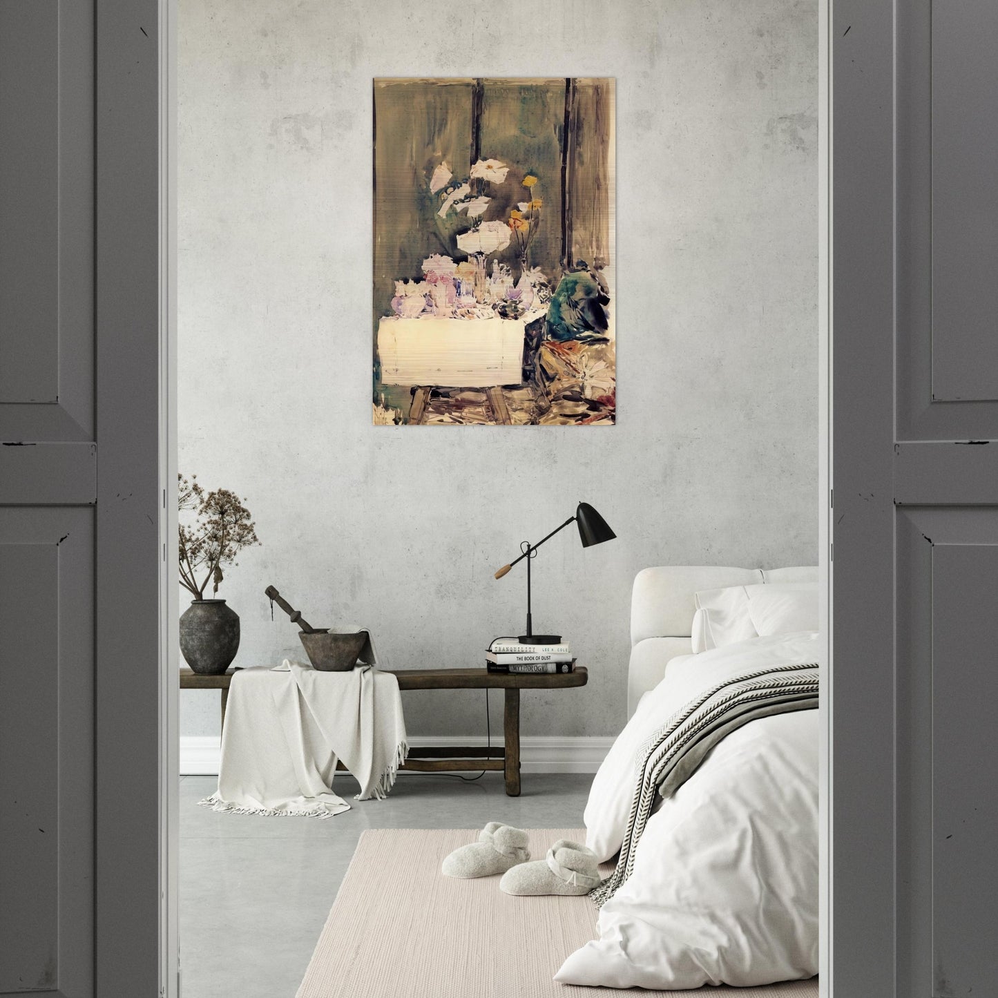 A Favorite Corner - Childe Hassam Brushed Aluminum Print - 70x100 cm / 28x40 inches | Childe Hassam Aluminum Print | Childe Hassam Prints