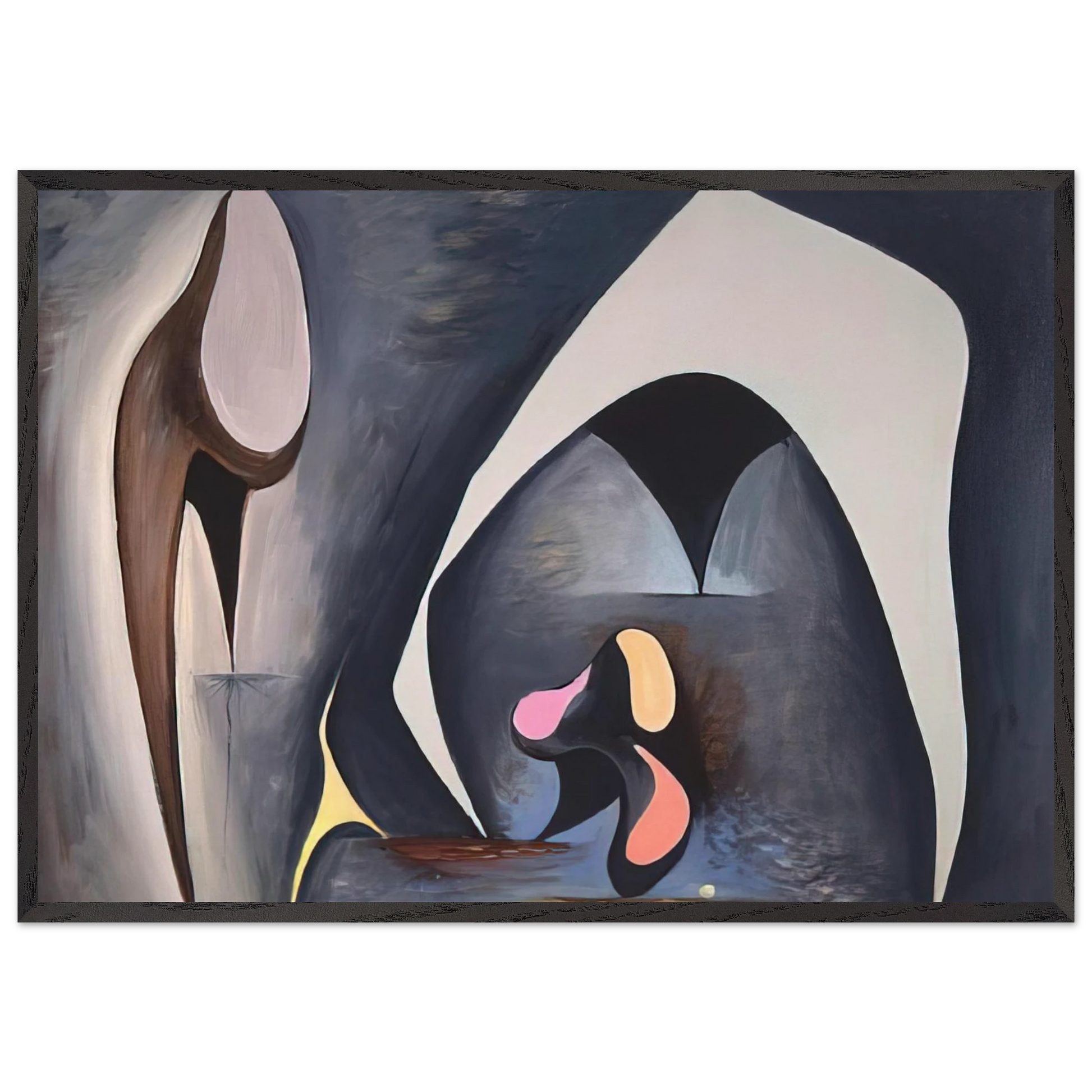 Magical Forms - 1945 - Lorser Feitelson Framed Art Print – Black Wooden Frame - Default Title - -Framed Art Print