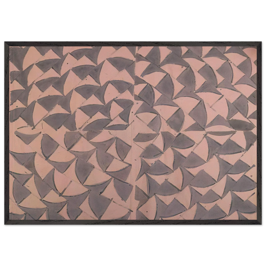 Rosa grigio grande - 1973 - Carla Accardi Framed Art Print – Black Wooden Frame - Default Title - -Framed Art Print