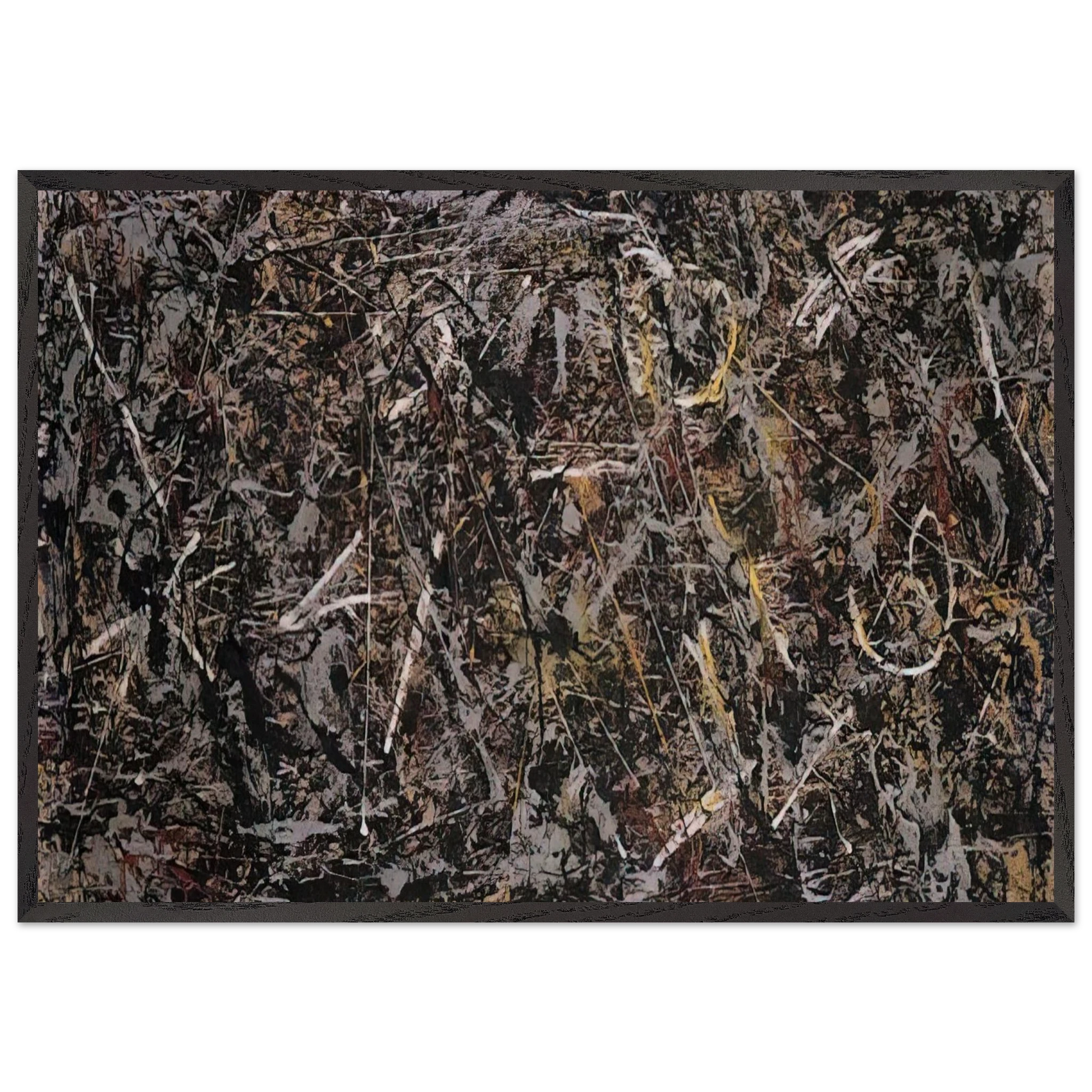 ALCHEMY 1947 - Jackson Pollock Framed Art Print – Black Wooden Frame - Default Title - -Framed Art Print