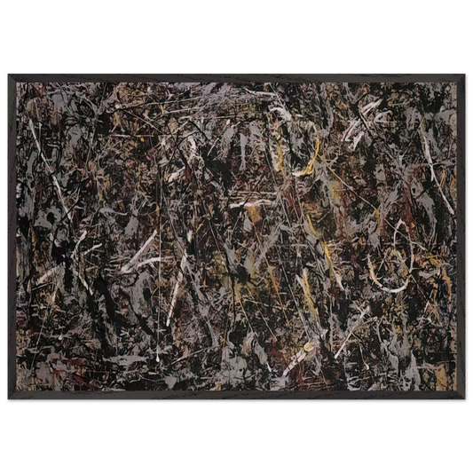 ALCHEMY 1947 - Jackson Pollock Framed Art Print – Black Wooden Frame - Default Title - -Framed Art Print