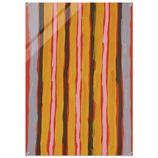 Ceremonial Floor Paint - 2001 - Clifford Possum Tjapaltjarri Acrylic Print - 70x100 cm / 28x40″ inches | Clifford Possum Tjapaltjarri Wall Art | Clifford Possum Tjapaltjarri Prints