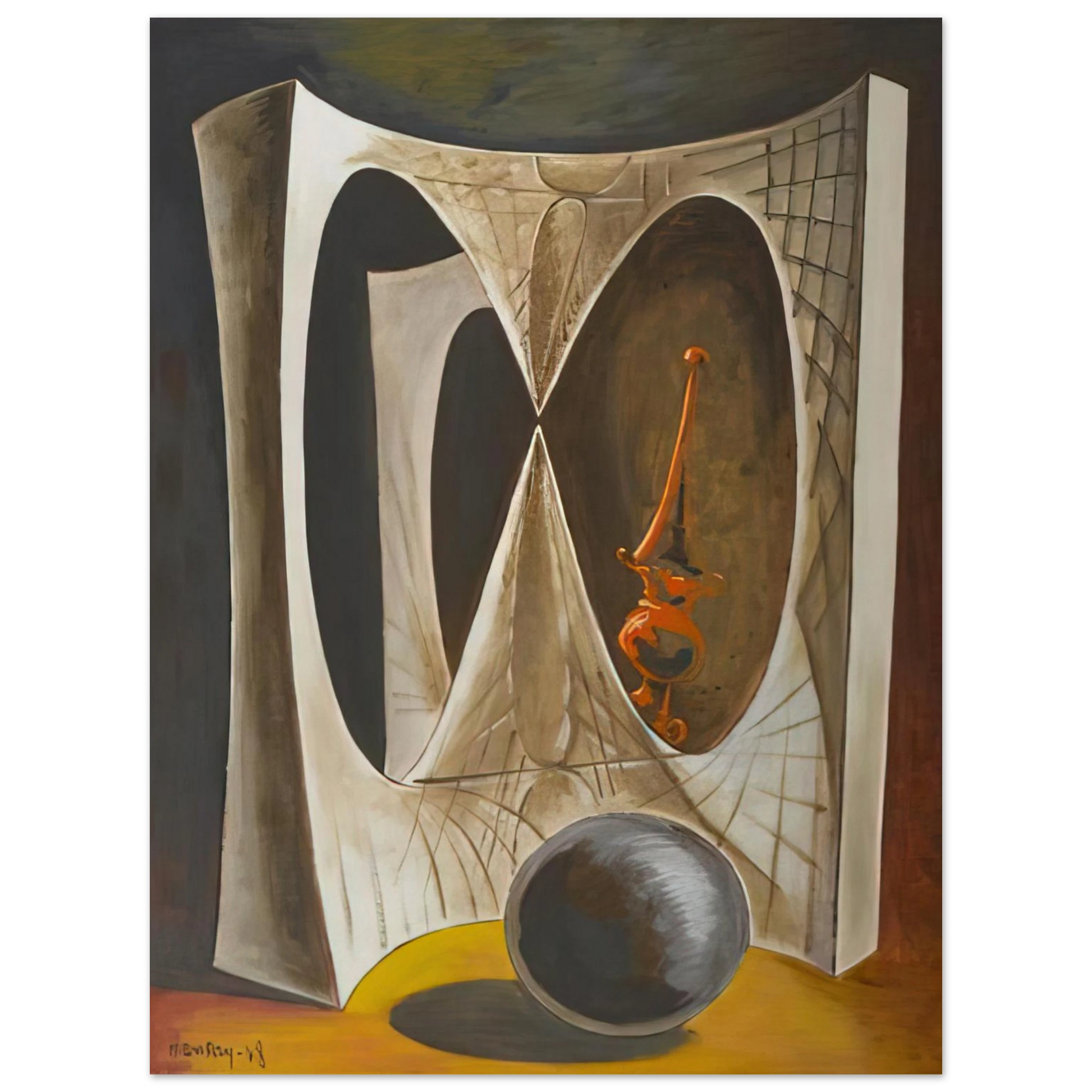 Man Ray - DIDEROT S HARPSICHORD OR THE MERCHANT OF VENICE Fine Art Poster - Default Title