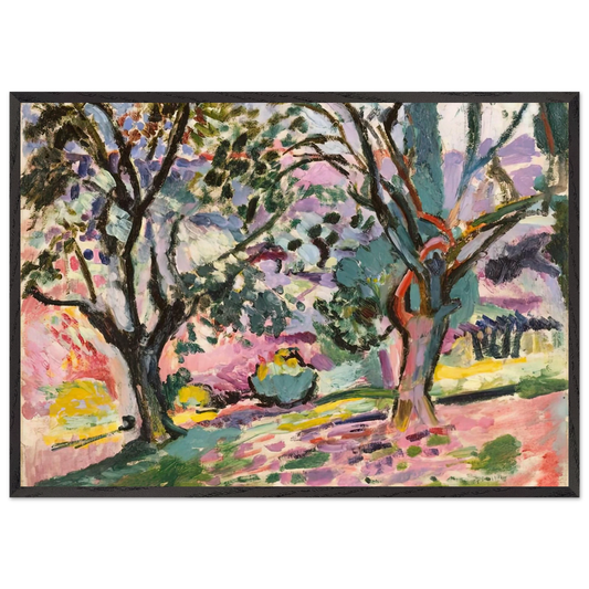 OLIVE TREES AT COLLIOURE 1906 - Henri Matisse 70x100 cm / 28x40 inches Framed Art Print – Black Wooden Frame