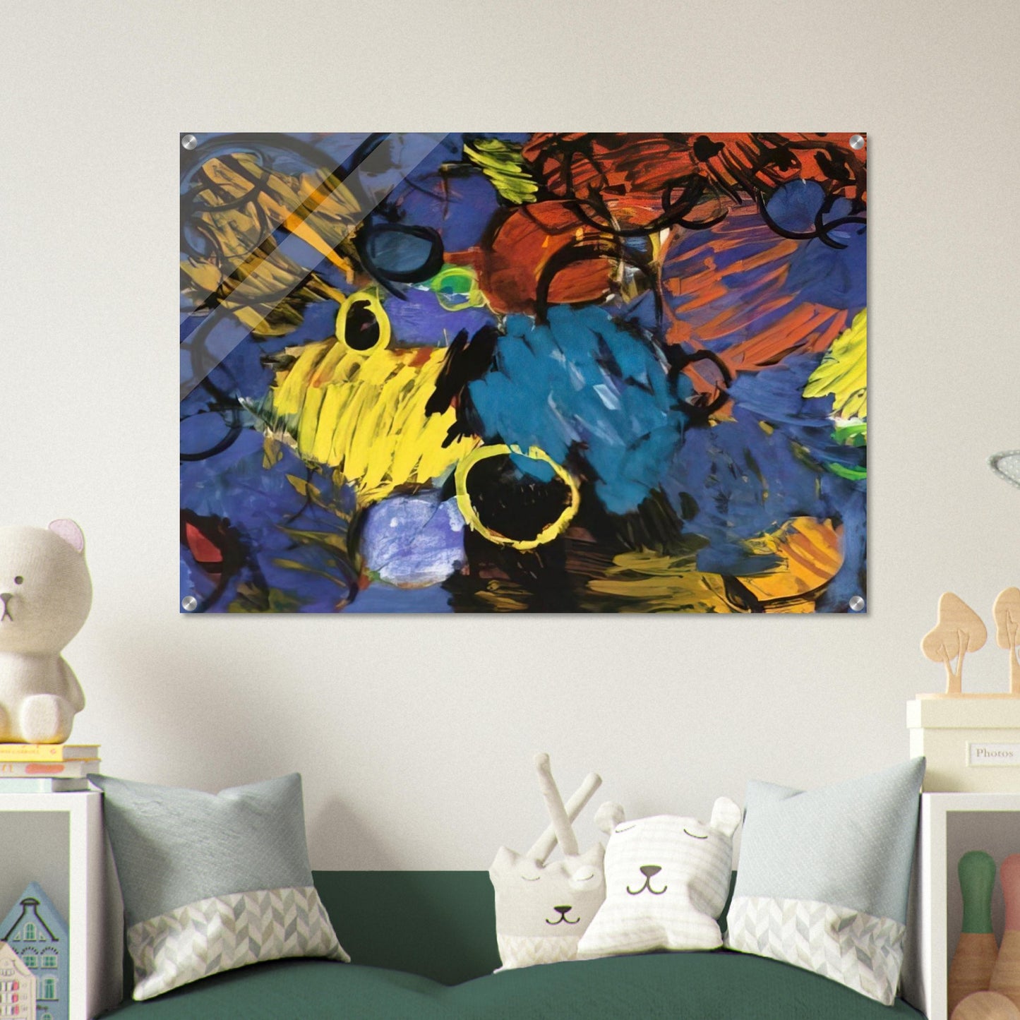 Motion - 1962 - Ernst Wilhelm Nay Acrylic Print - 70x100 cm / 28x40″ inches | Ernst Wilhelm Nay Wall Art | Ernst Wilhelm Nay Prints