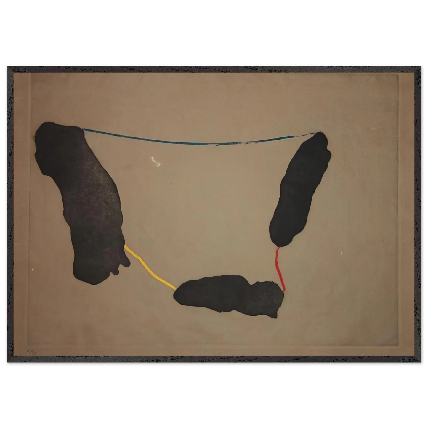 Helen Frankenthaler - Connected By Joy - 1973 Wall art - 20x25 cm / 8x10 inches - Premium Wooden Framed Poster With Fine Art Paper - Black frame