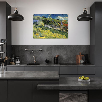 A Group of Cottages - Vincent van Gogh Acrylic Print - 70x100 cm / 28x40″ inches