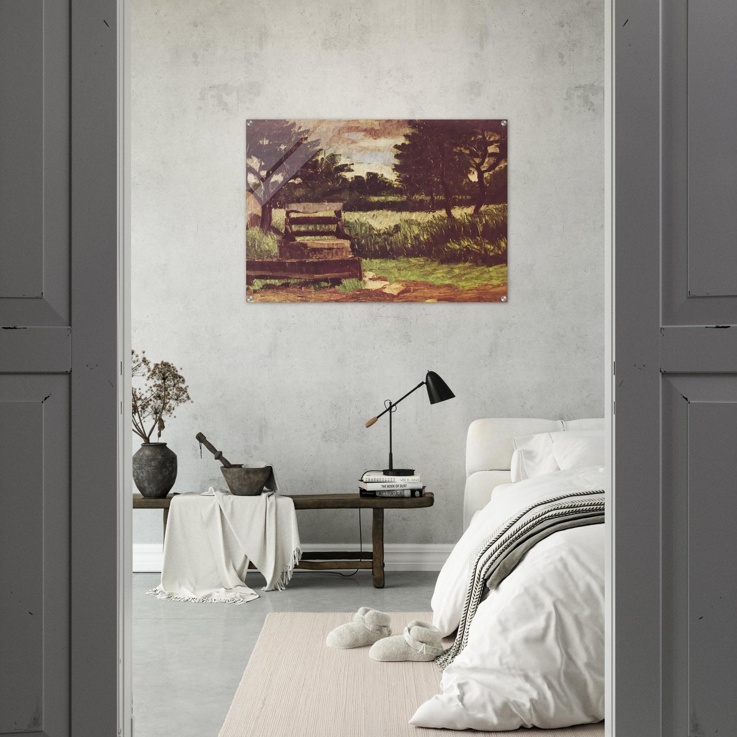 Landscape with fountain - Paul Cézanne Acrylic Print - 70x100 cm / 28x40″ inches