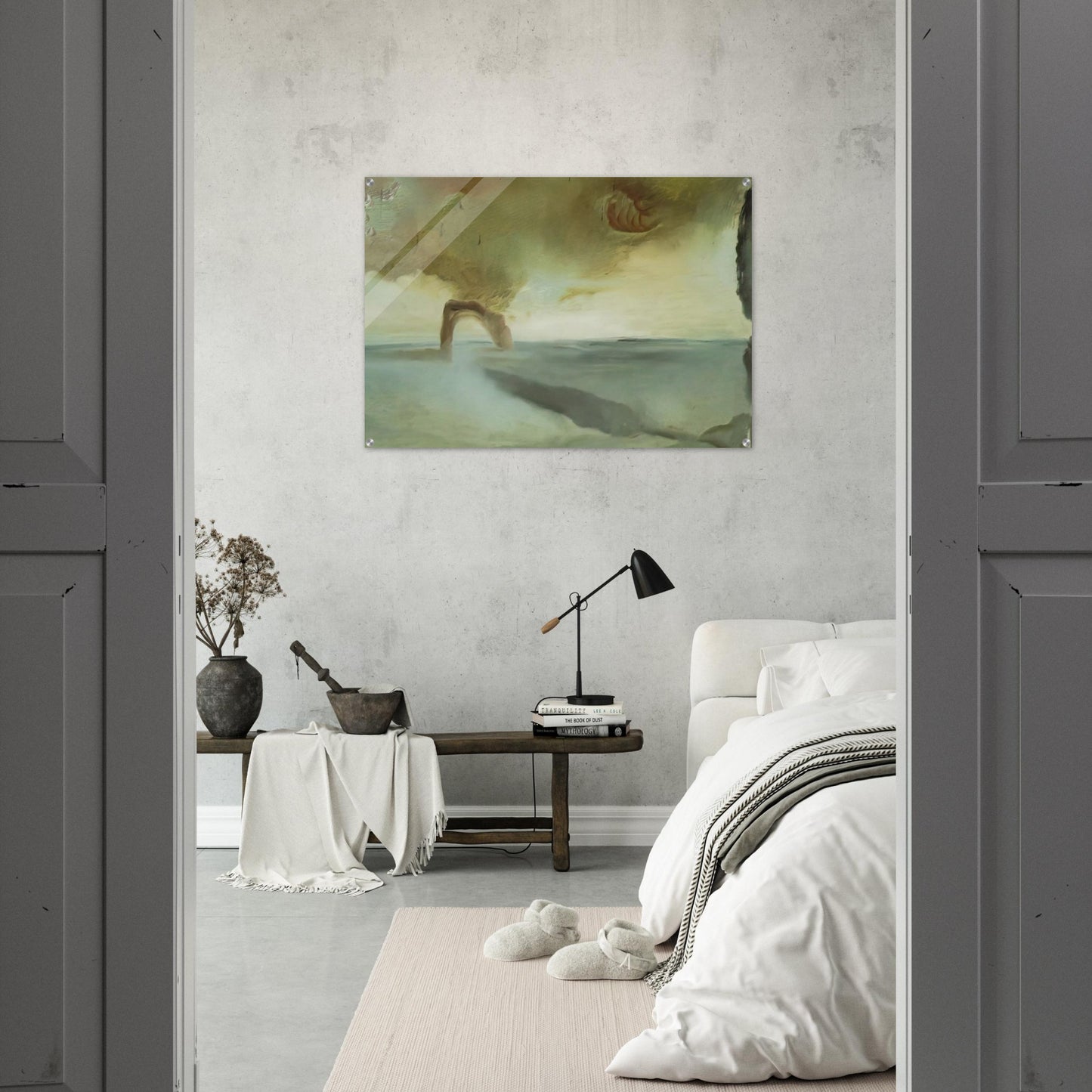 LANDSCAPE WITH ROCK IN THE SHAPE OF A TRIUMPHAL ARCH - Salvador Dali Acrylic Print - 70x100 cm / 28x40″ inches | Salvador Dali Wall Art | Salvador Dali Prints