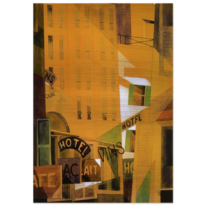 Hotel - 1921 - Charles Demuth Brushed Aluminum Print - 70x100 cm / 28x40 inches | Charles Demuth Aluminum Print | Charles Demuth Prints