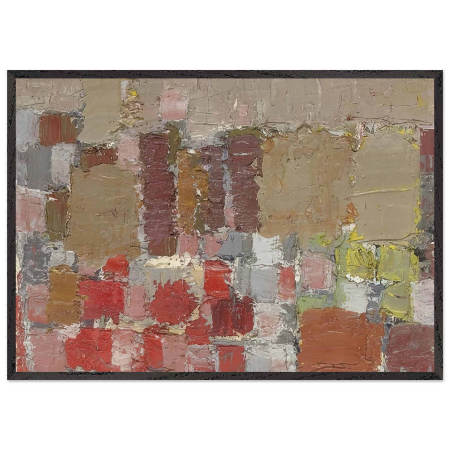 Composition - Art Informel N1 - Nicolas de Stael Framed Art Print – Black Wooden Frame - Default Title - -Framed Art Print