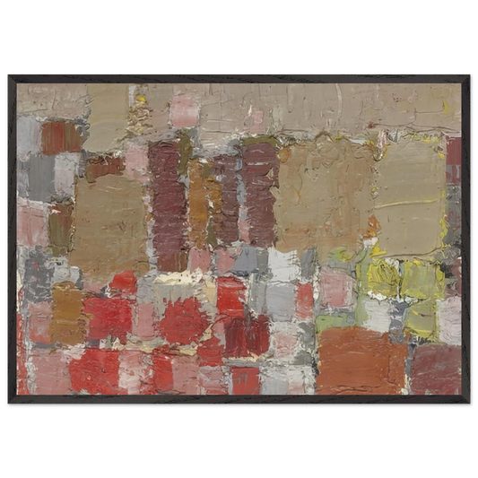 Composition - Art Informel N1 - Nicolas de Stael Framed Art Print – Black Wooden Frame - Default Title - -Framed Art Print